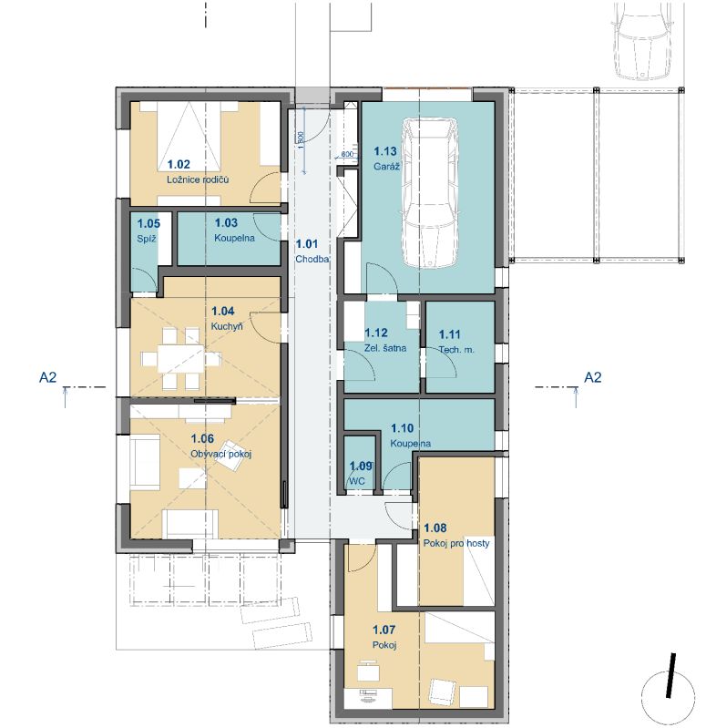 projekt Novostavba rodinného domu
