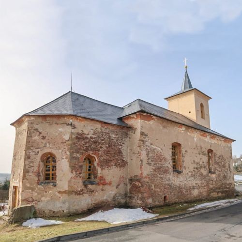 Odvodnění a odvlhčení základů kostela, Brložec