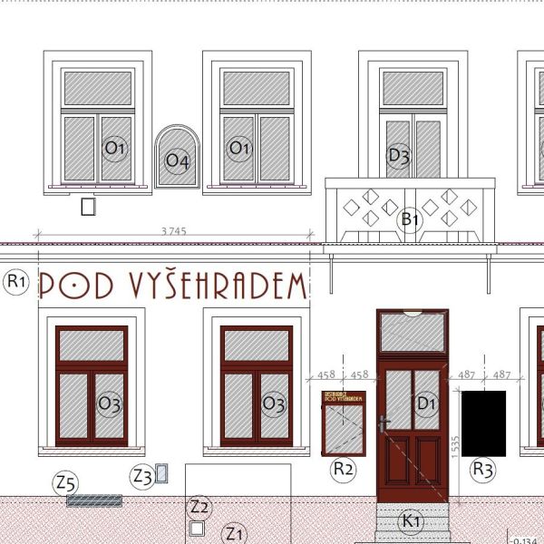 projekt Oprava fasády bytového domu